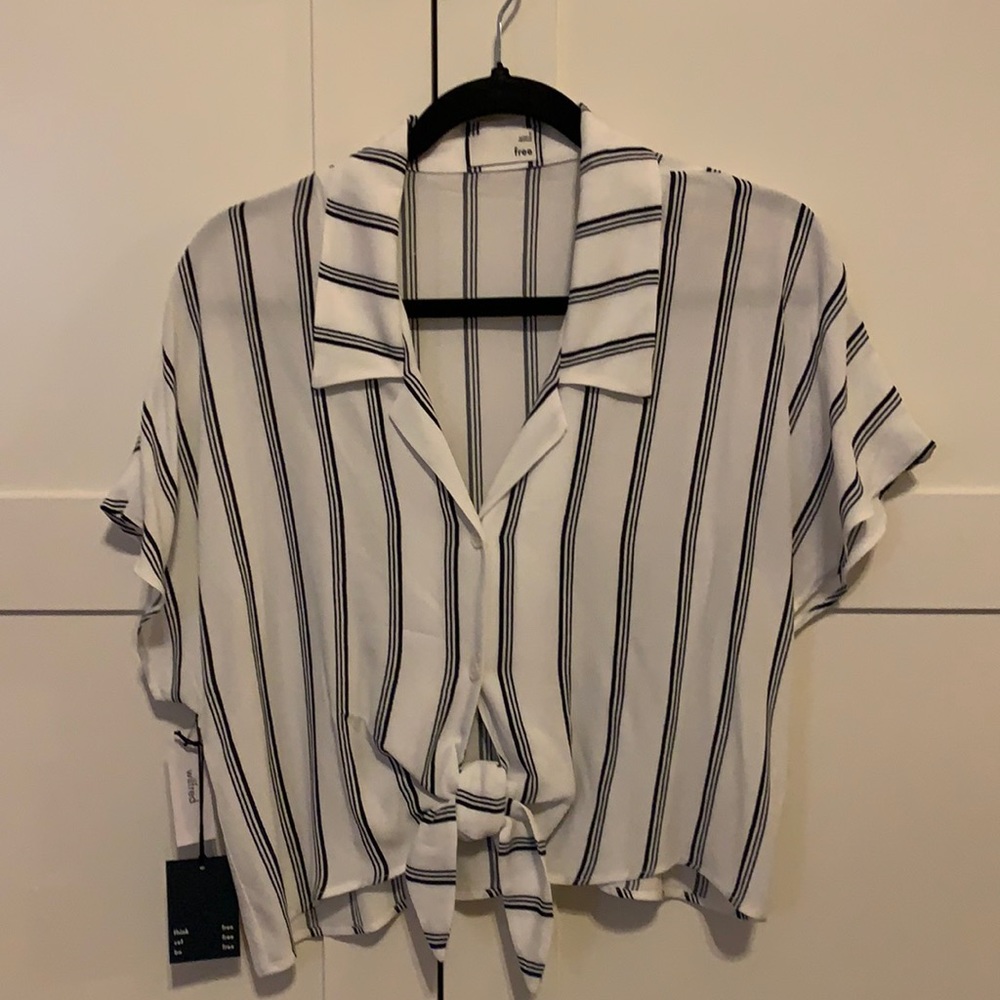Aritzia Wilfred Tie Front Blouse-BNWT